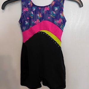Gymnastics body suit for girls